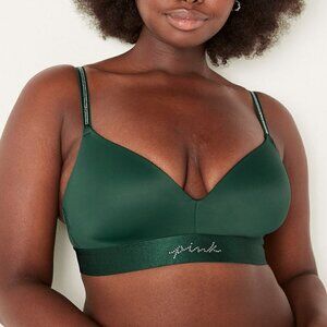 PINK VICTORIA'S SECRET WEAR EVERYWHERE WIRELESS LIGHTLY LINED BRA SIZE 34B